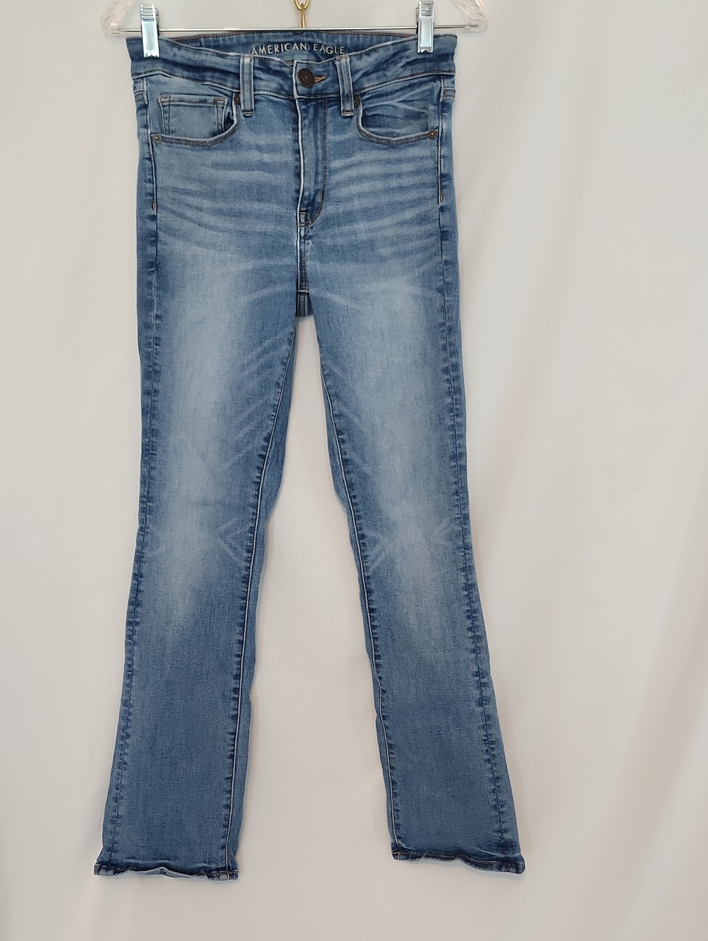 American Eagle Outfitters Light Wash Hi-Rise Skinny Kick Jeans - 6R